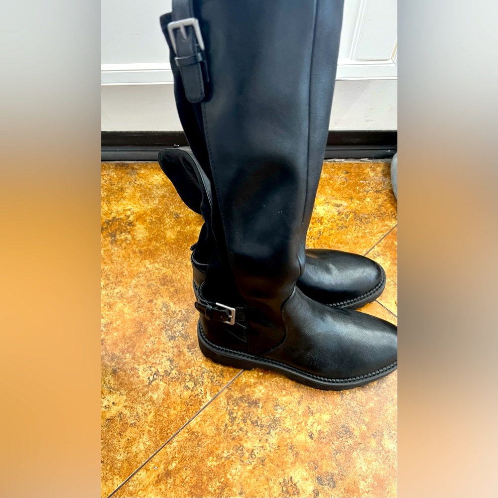 Womens Black Knee High Boots
